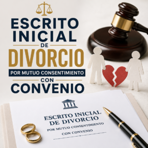ESCRITO INICIAL DE DIVORCIO POR MUTUO CONSENTIMIENTO CON CONVENIO