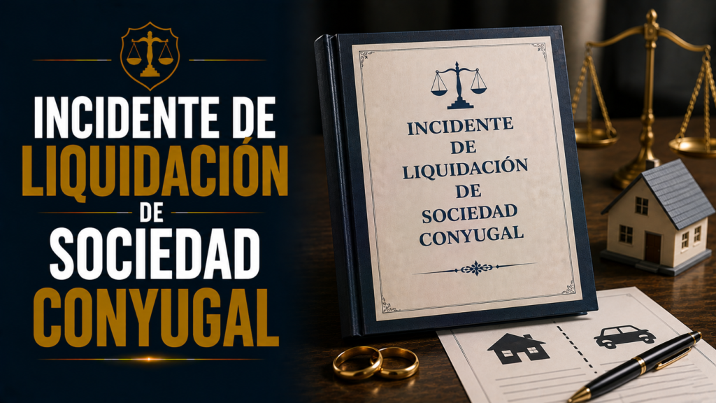 INCIDENTE DE LIQUIDACIÓN DE SOCIEDAD CONYUGAL