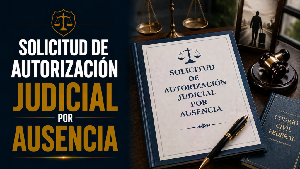SOLICITUD DE AUTORIZACIÓN JUDICIAL POR AUSENCIA