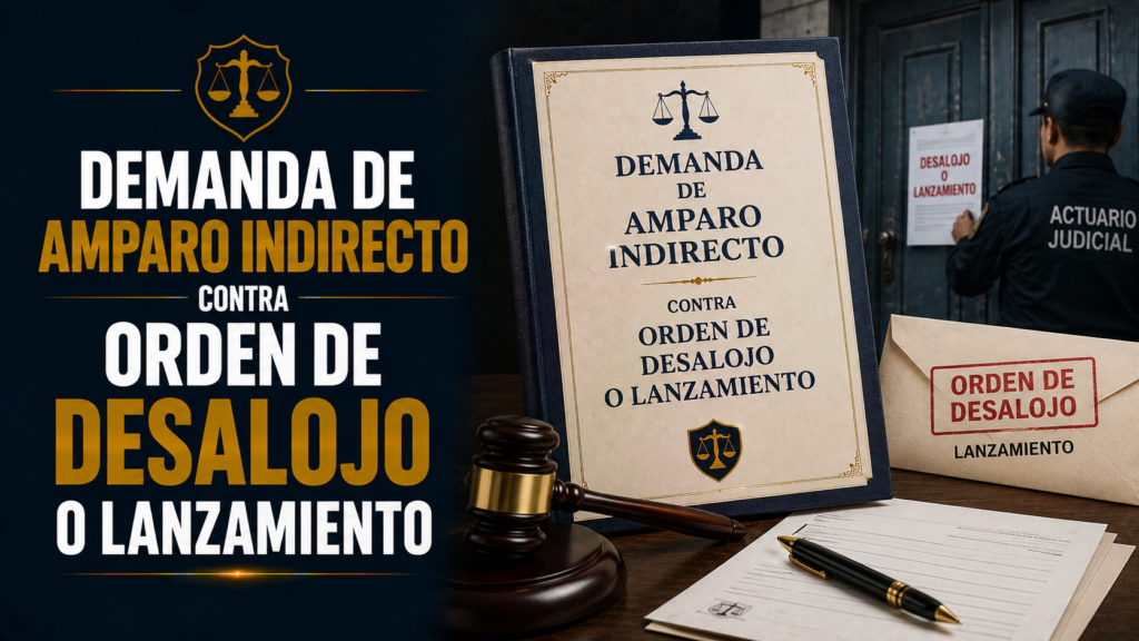 DEMANDA DE AMPARO INDIRECTO CONTRA ORDEN DE DESALOJO O LANZAMIENTO