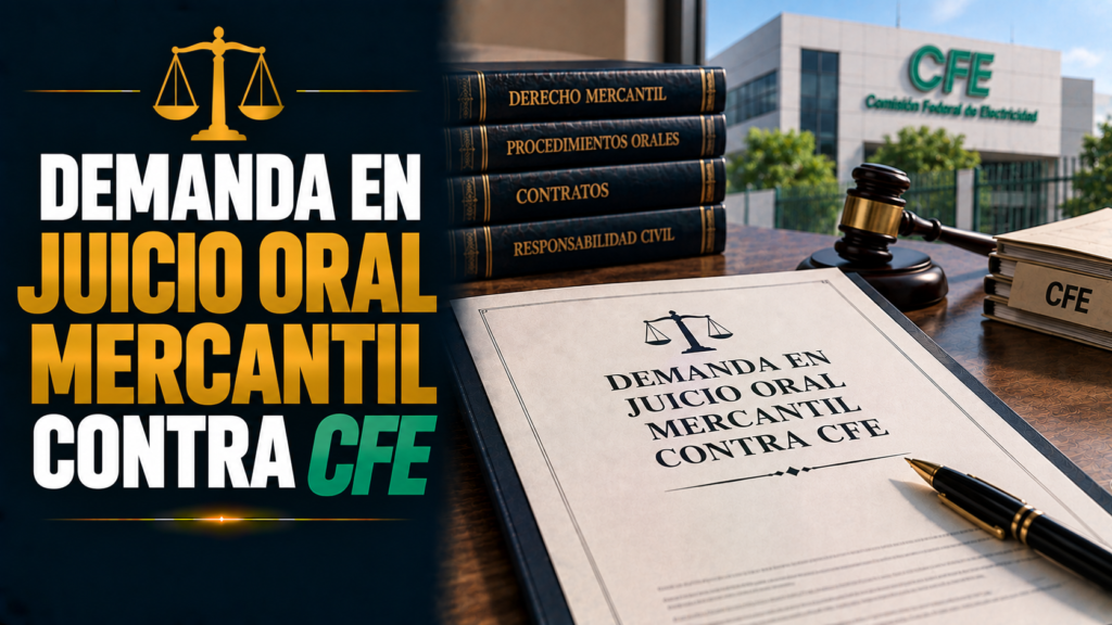 DEMANDA EN JUICIO ORAL MERCANTIL CONTRA CFE
