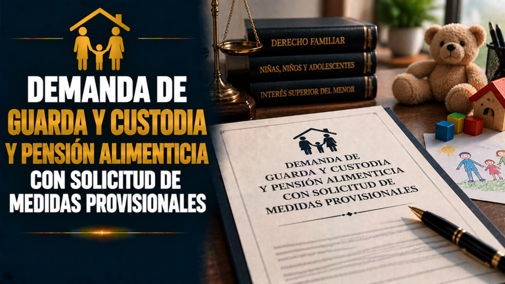 DEMANDA DE GUARDA Y CUSTODIA Y PENSIÓN ALIMENTICIA