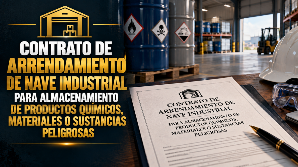 CONTRATO DE ARRENDAMIENTO DE NAVE INDUSTRIALPARA ALMACENAMIENTO DE PRODUCTOS QUÍMICOS, MATERIALES O SUSTANCIAS PELIGROSAS
