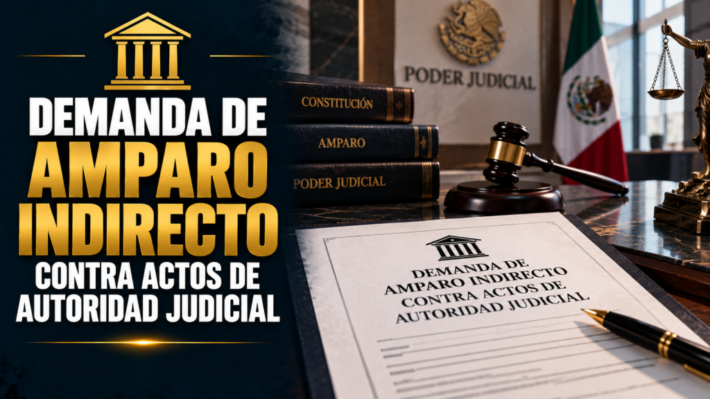 DEMANDA DE AMPARO INDIRECTO CONTRA ACTOS DE AUTORIDAD JUDICIAL