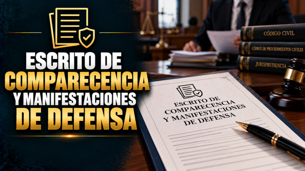 ESCRITO DE COMPARECENCIA Y MANIFESTACIONES DE DEFENSA