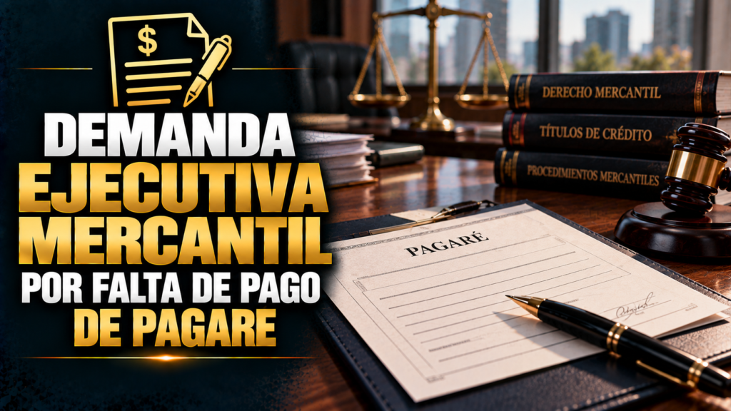 DEMANDA EJECUTIVA MERCANTIL POR FALTA DE PAGO DE PAGARÉ