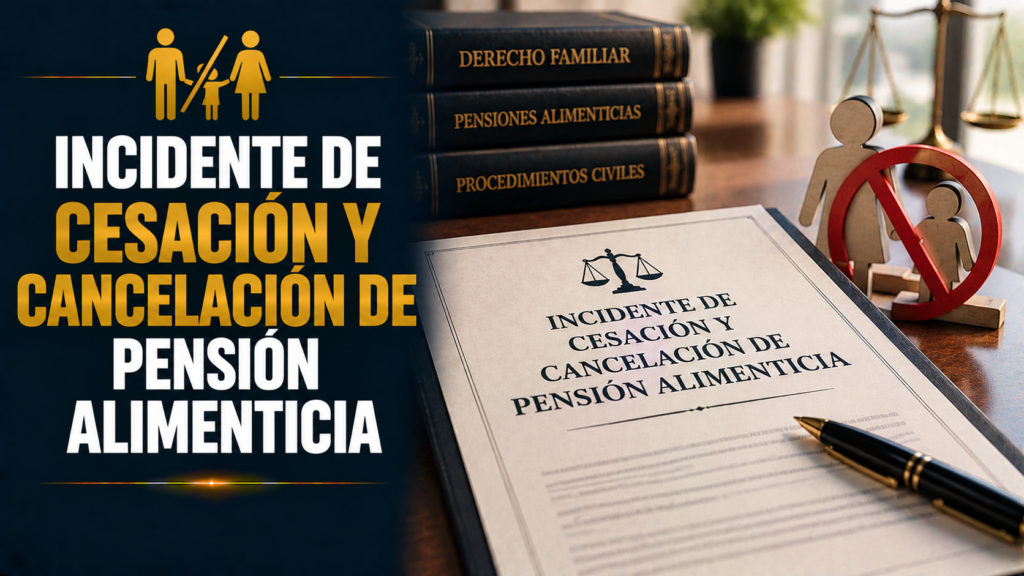 INCIDENTE DE CESACIÓN Y CANCELACIÓN DE PENSIÓN ALIMENTICIA