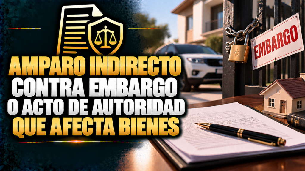AMPARO INDIRECTO CONTRA EMBARGO O ACTO DE AUTORIDAD QUE AFECTA BIENES