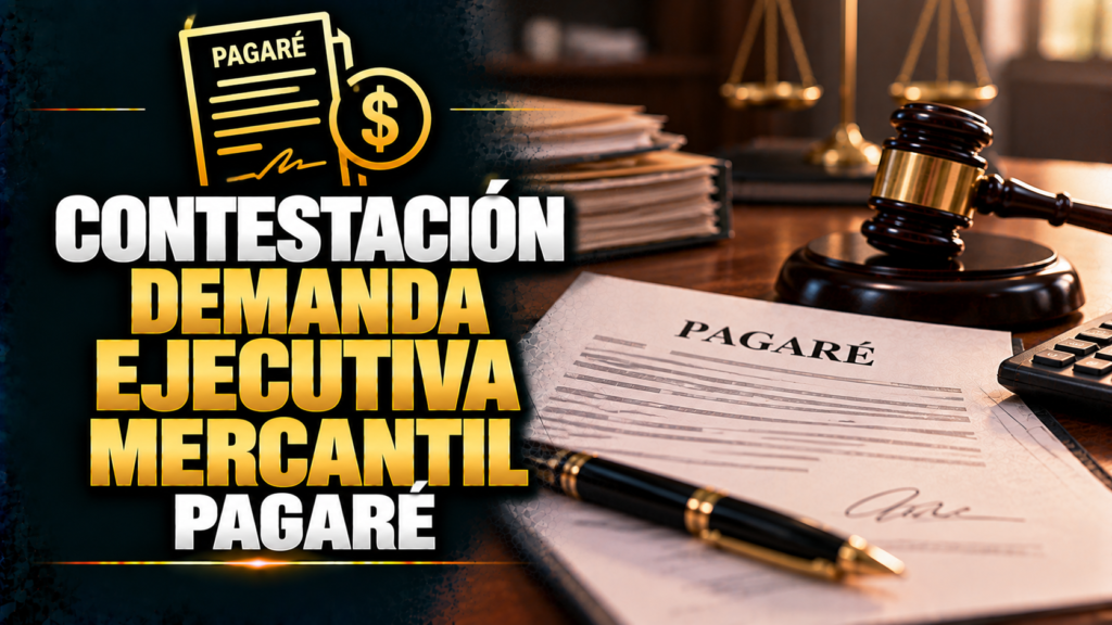 CONTESTACIÓN DE DEMANDA EJECUTIVA MERCANTIL POR PAGARÉ