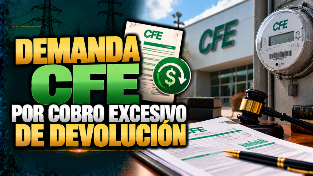 DEMANDA MERCANTIL CONTRA CFE POR COBRO EXCESIVO Y DEVOLUCIÓN DE PAGO INDEBIDO