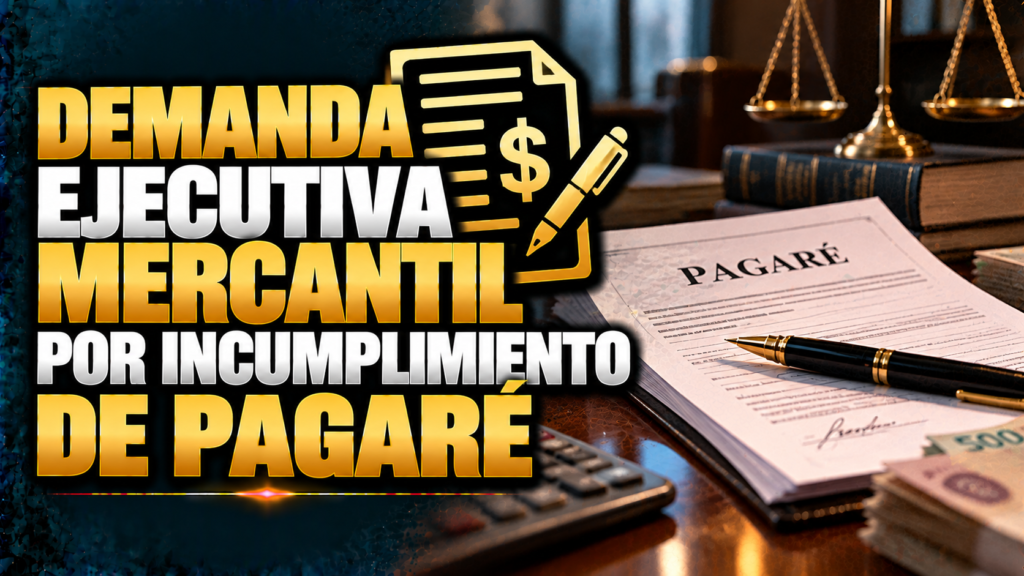 DEMANDA EJECUTIVA MERCANTIL POR INCUMPLIMIENTO DE PAGARÉ