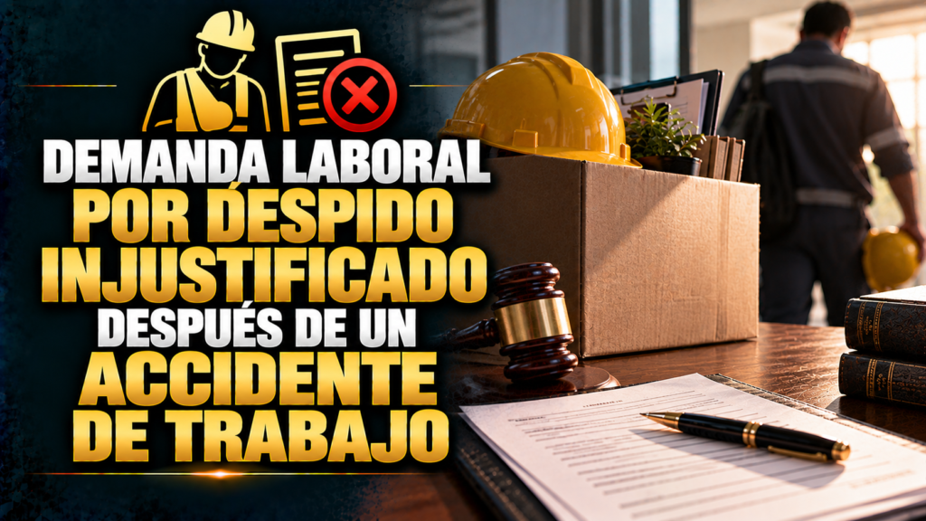 DEMANDA LABORAL POR DESPIDO INJUSTIFICADO DESPUÉS DE UN ACCIDENTE DE TRABAJO