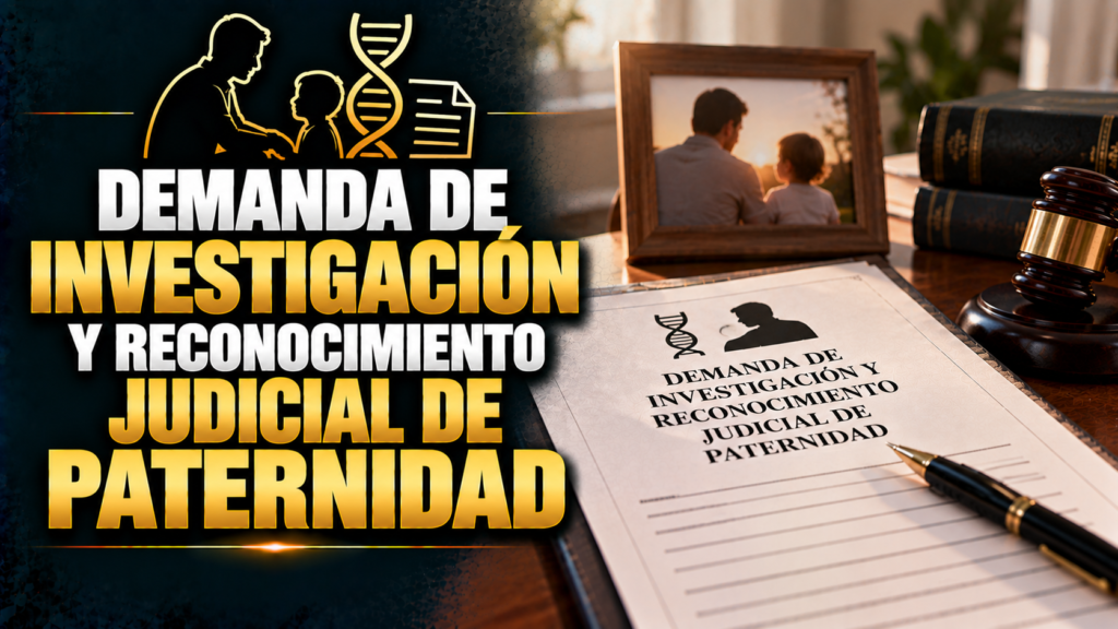 DEMANDA DE INVESTIGACIÓN Y RECONOCIMIENTO JUDICIAL DE PATERNIDAD