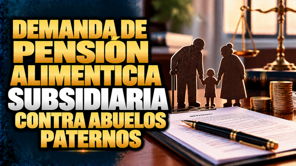 DEMANDA DE PENSIÓN ALIMENTICIA SUBSIDIARIA CONTRA ABUELOS PATERNOS