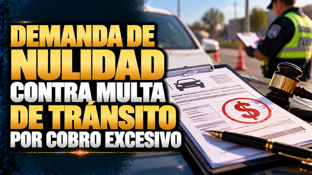 DEMANDA DE NULIDAD CONTRA MULTA DE TRÁNSITO POR COBRO EXCESIVO