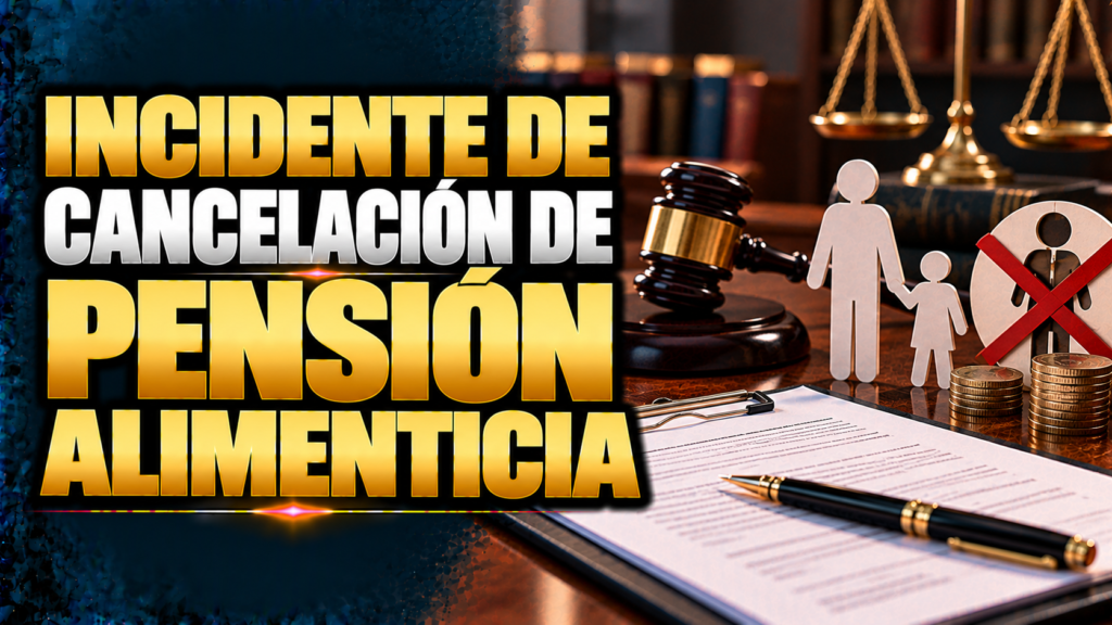 INCIDENTE DE CANCELACIÓN DE PENSIÓN ALIMENTICIA